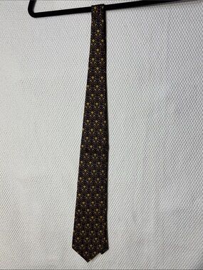 GOLDLION Handmade 100% Silk Classic Floral Pattetn Tie NEW WITH TAG